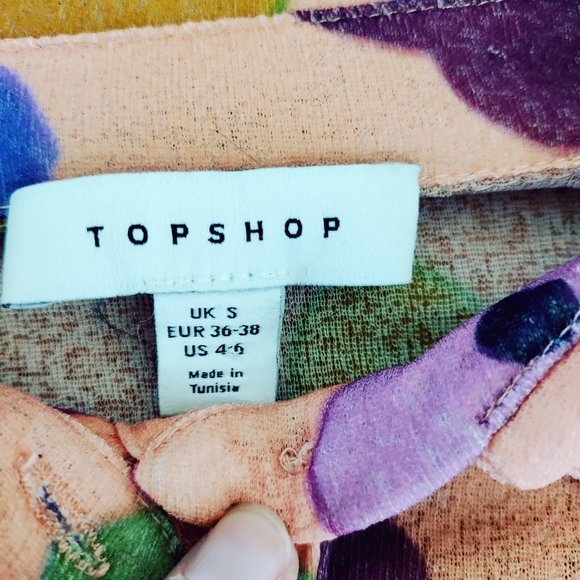 SOLD Topshop Floral Mesh Shirt - Picture 7 of 7